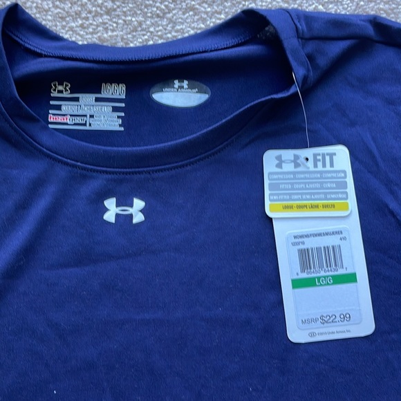 Women’s Under Armour Navy Locker T-Shirt - Picture 3 of 4